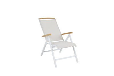 Andy fauteuil avec dossier réglable Blanc/blanc