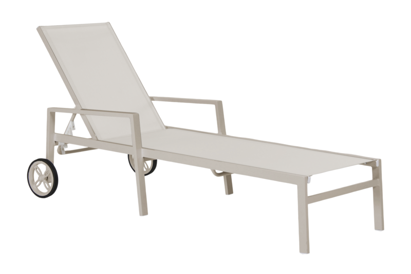 Leone chaise longue Khaki/Off-white