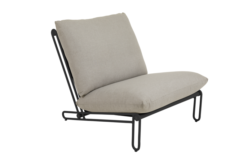 Blixt fauteuil Noir/Cley beige