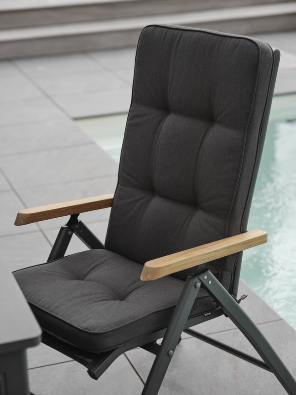 Andy fauteuil avec dossier réglable Anthracite/anthracite