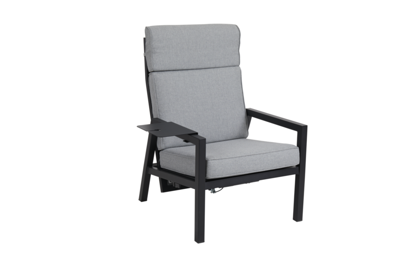 Belfort fauteuil Noir/Pearl Grey