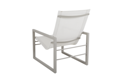 Vevi fauteuil lounge Khaki/blanc