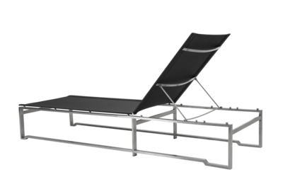 Gotland chaise longue Gris/noir