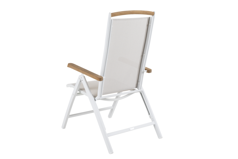 Andy fauteuil avec dossier réglable Blanc/blanc