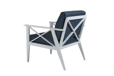 Sottenville fauteuil White/Midnight blue