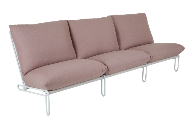 Blixt assise Blanc/Dusty pink