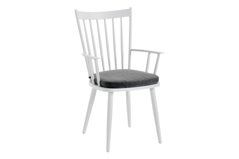 Alvena fauteuil Blanc/gris