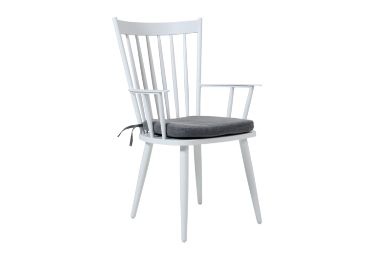 Alvena fauteuil Blanc/gris