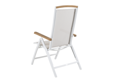 Andy fauteuil avec dossier réglable Blanc/blanc