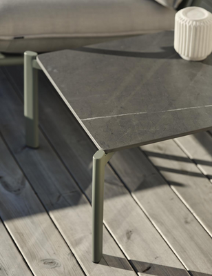 Hallavara table salon Dusty Green/gris