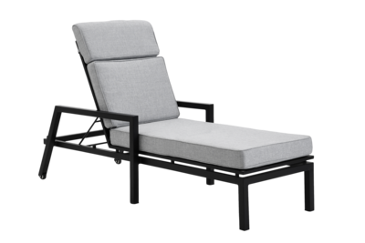 Belfort chaise longue Noir/Pearl Grey