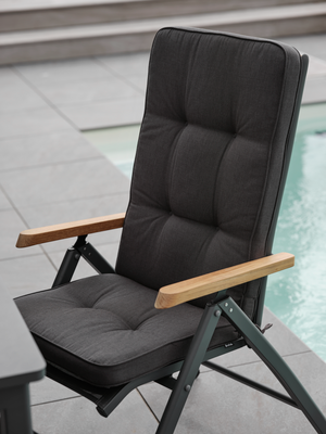 Andy fauteuil avec dossier réglable Anthracite/anthracite