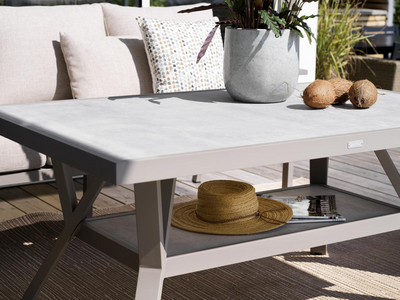 Samvaro table salon Khaki/sable