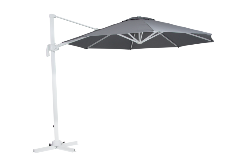 Linz parasol sans pied Blanc/gris