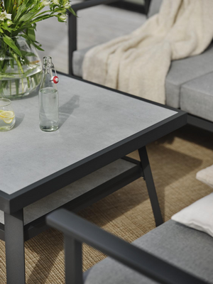 Samvaro table salon Anthracite/gris