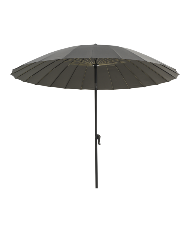 Shanghai parasol Aluminium/gris