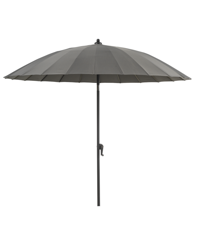 Shanghai parasol Aluminium/gris