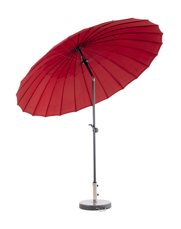 Shanghai parasol Anthracite/rouge