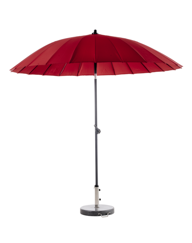 Shanghai parasol Anthracite/rouge