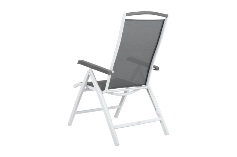 Andy fauteuil avec dossier réglable Blanc/gris