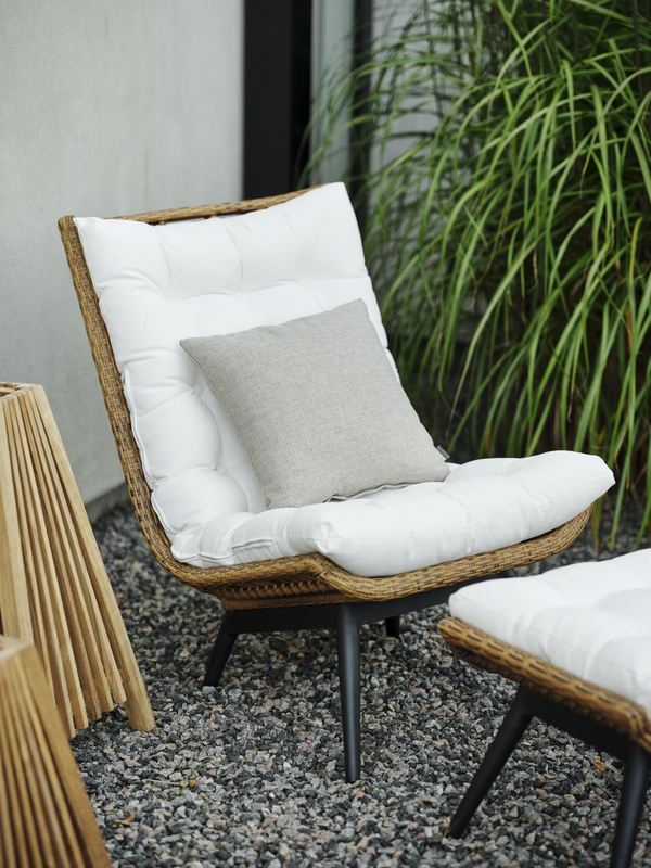 Covelo fauteuil lounge Couleur naturelle/blanc