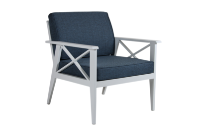 Sottenville fauteuil White/Midnight blue