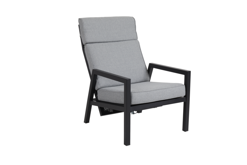 Belfort fauteuil avec dossier réglable Noir/Pearl Grey