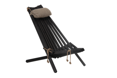 Ribbon chaise longue inclinable Noir