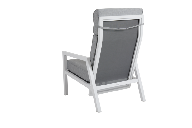 Belfort fauteuil avec dossier réglable Blanc/Pearl grey