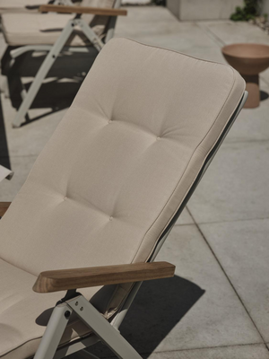 Andy fauteuil avec dossier réglable Light Grey/Off-White