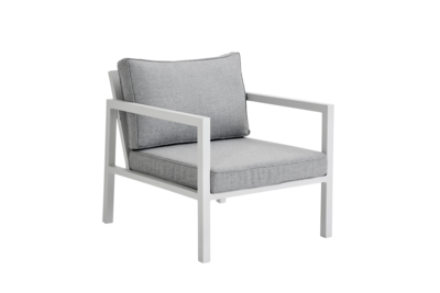 Belfort fauteuil Blanc/Pearl grey