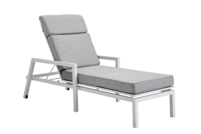 Belfort chaise longue Blanc/Pearl grey