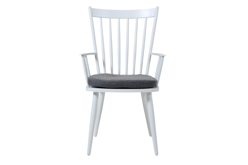 Alvena fauteuil Blanc/gris