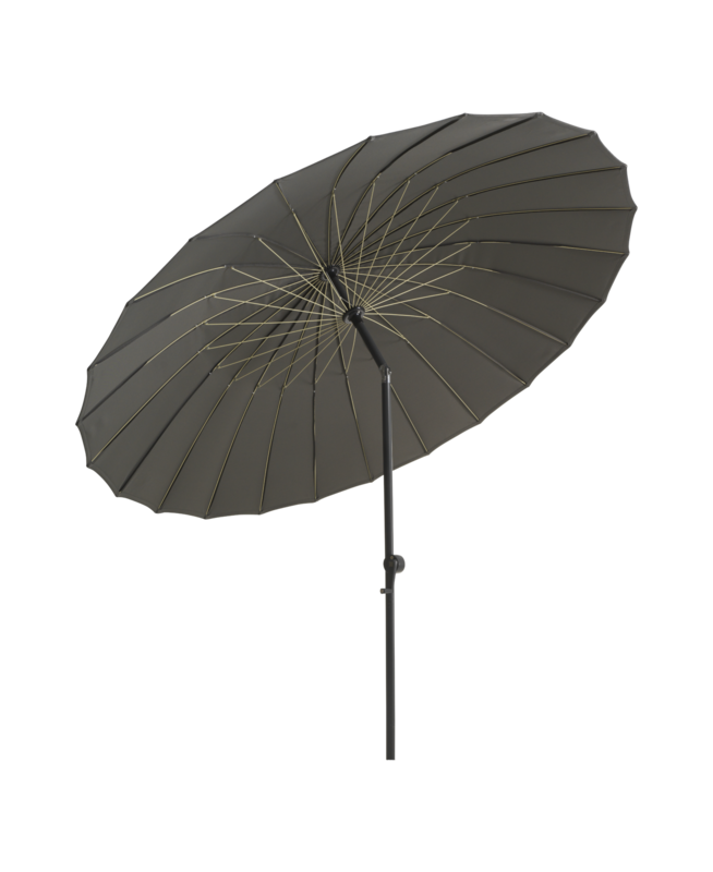 Shanghai parasol Aluminium/gris