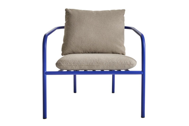 Bendt fauteuil Indigo Blue/Teddy Beige