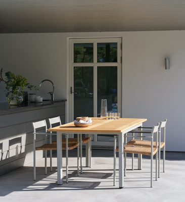 Lyon table à manger Light Grey/Teak